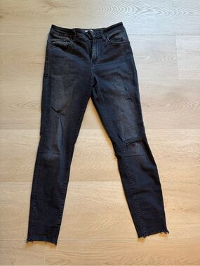 Mavi Black Skinny Distressed Jeans
